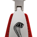 Ford Mustang Cobra Leather Teardrop Key Chain Fob - Official Licensed