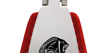 Ford Mustang Cobra Leather Teardrop Key Chain Fob - Official Licensed