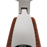 Ford Super Duty Leather Teardrop Key Chain Fob - Brown - Official Licensed