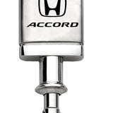 Honda Accord Satin-Chrome Valet Key Chain Fob - Silver - Official Licensed