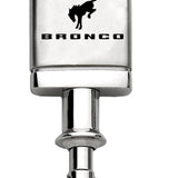 Ford Bronco 2020 Satin-Chrome Valet Key Chain Fob - Silver - Official Licensed