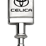 Toyota Celica Satin-Chrome Valet Key Chain Fob - Silver - Official Licensed