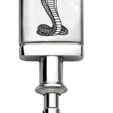 Ford Mustang Cobra Satin-Chrome Valet Key Chain Fob - Silver - Official Licensed