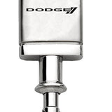 Dodge Stripe Satin-Chrome Valet Key Chain Fob - Silver - Official Licensed