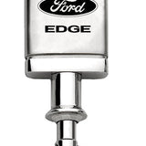 Ford Edge Satin-Chrome Valet Key Chain Fob - Silver - Official Licensed