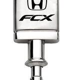 Honda FCX Satin-Chrome Valet Key Chain Fob - Silver - Official Licensed