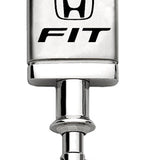 Honda Fit Satin-Chrome Valet Key Chain Fob - Silver - Official Licensed