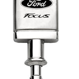 Ford Focus Satin-Chrome Valet Key Chain Fob - Silver - Official Licensed