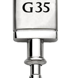 Infiniti G35 Satin-Chrome Valet Key Chain Fob - Silver - Official Licensed
