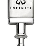 Infiniti Satin-Chrome Valet Key Chain Fob - Silver - Official Licensed