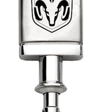 RAM Head Satin-Chrome Valet Key Chain Fob - Silver - Official Licensed