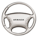 Nissan Armada Steering Wheel Key Chain Fob - Silver - Official Licensed