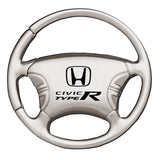 Honda Civic Type R Steering Wheel Key Chain Fob - Silver - Official Licensed