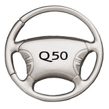 Infiniti Q50 Steering Wheel Key Chain Fob - Silver - Official Licensed