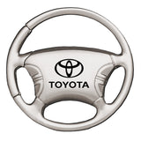 Toyota Steering Wheel Key Chain Fob - Silver - Official Licensed