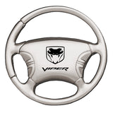 Dodge Viper (Fangs) Steering Wheel Key Chain Fob - Silver - Official Licensed