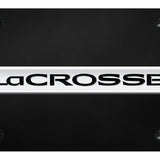 Buick LaCrosse Name License Plate - Chrome on Black - Official Licensed