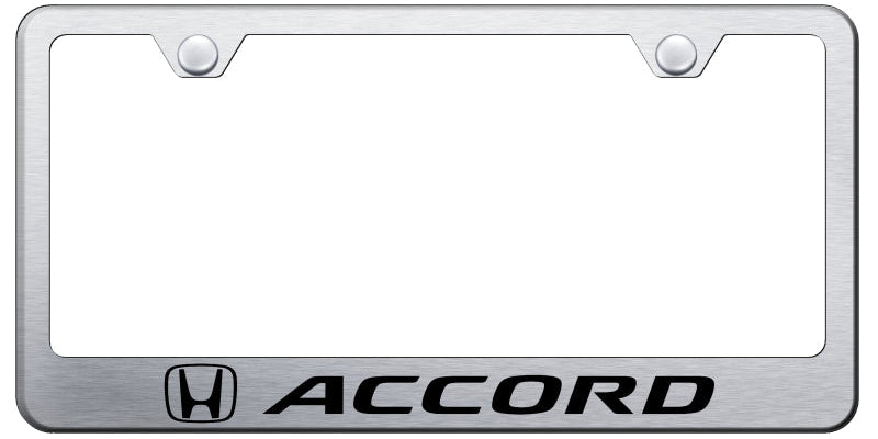 Honda Accord Standard License Plate Frame - Laser Etched - Official Licensed