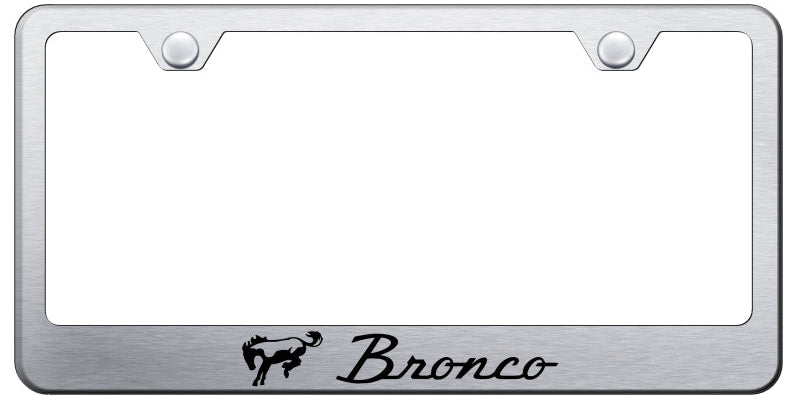Ford Bronco Standard License Plate Frame - Laser Etched - Official Licensed