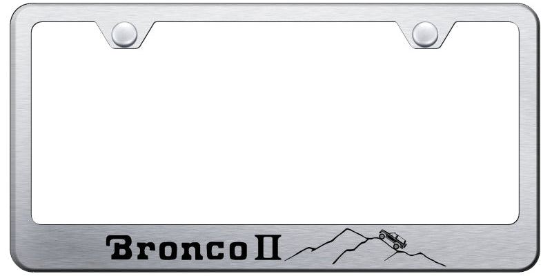 Ford Bronco II Mountain Stainless Frame - Laser Etched - Official Licensed