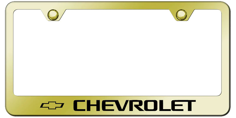 Chevrolet Standard License Plate Frame - Laser Etched - Official Licensed