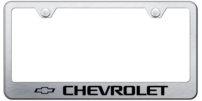 Chevrolet Standard License Plate Frame - Laser Etched - Official Licensed