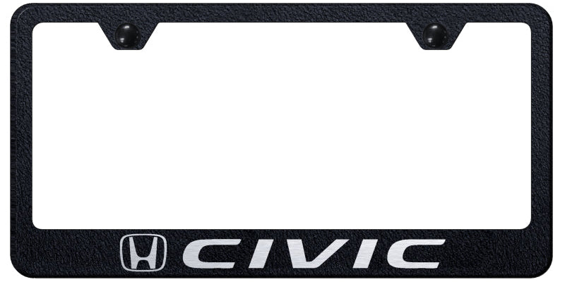 Honda Civic Standard License Plate Frame - Laser Etched - Official Licensed