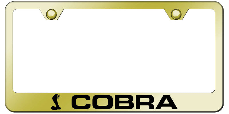Ford Mustang Cobra Standard License Plate Frame - Laser Etched - Official Licensed