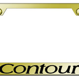 Ford Contour Standard License Plate Frame - Laser Etched Gold - Official Licensed