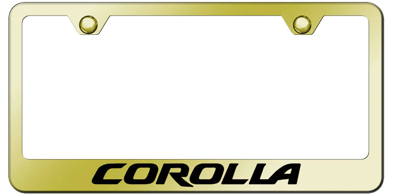 Toyota Corolla Standard License Plate Frame - Laser Etched - Official Licensed