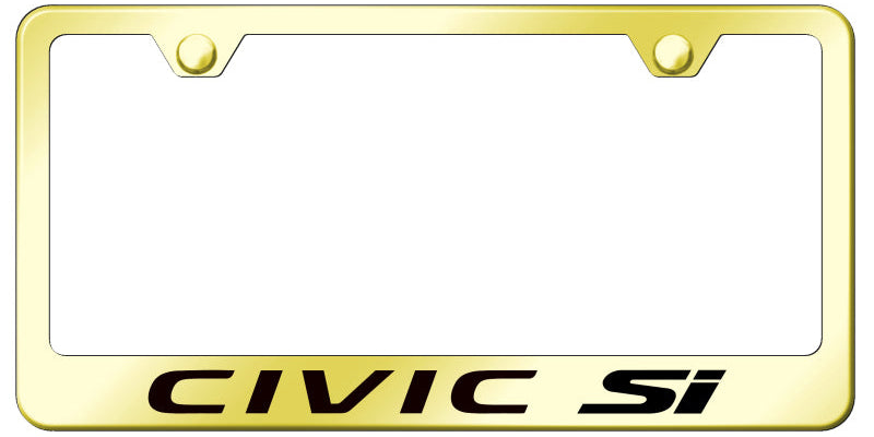 Honda Civic SI Standard License Plate Frame - Laser Etched - Official Licensed