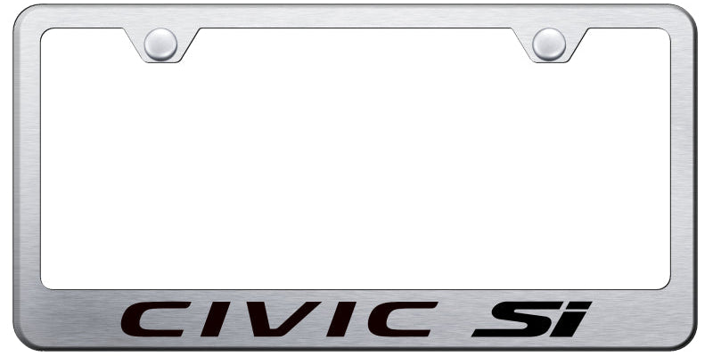 Honda Civic SI Standard License Plate Frame - Laser Etched - Official Licensed