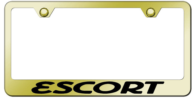 Ford Escort Standard License Plate Frame - Laser Etched - Official Licensed