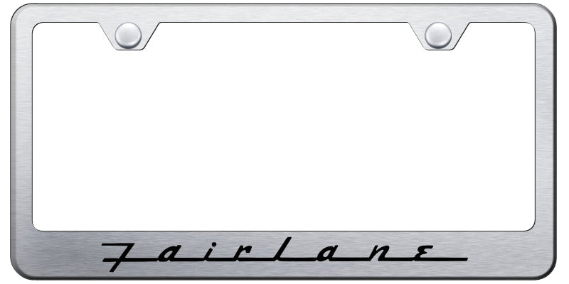 Ford Fairlane Standard License Plate Frame - Laser Etched - Official Licensed
