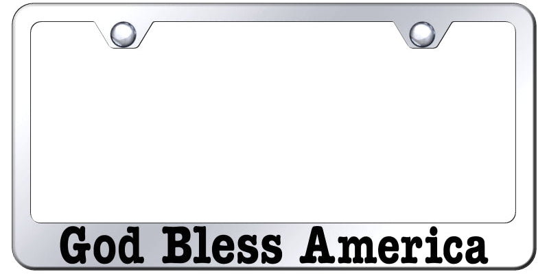 God Bless America Standard License Plate Frame - Laser Etched - Official Licensed