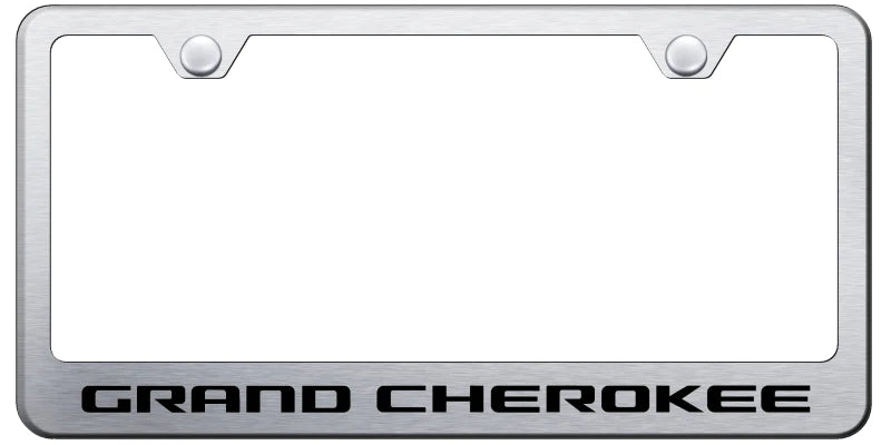 Jeep Grand Cherokee Standard License Plate Frame - Laser Etched - Official Licensed