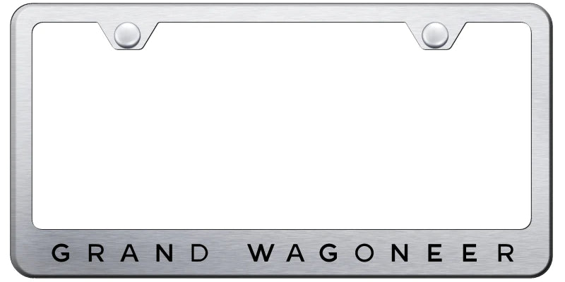 Jeep Grand Wagoneer Standard License Plate Frame - Laser Etched - Official Licensed