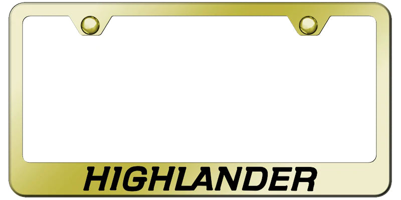 Toyota Highlander Standard License Plate Frame - Laser Etched - Official Licensed