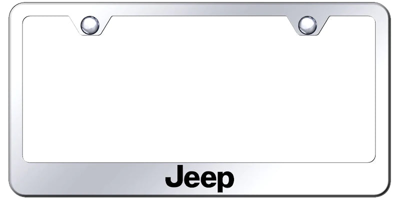 Jeep Standard License Plate Frame - Laser Etched - Official Licensed