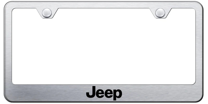 Jeep Standard License Plate Frame - Laser Etched - Official Licensed