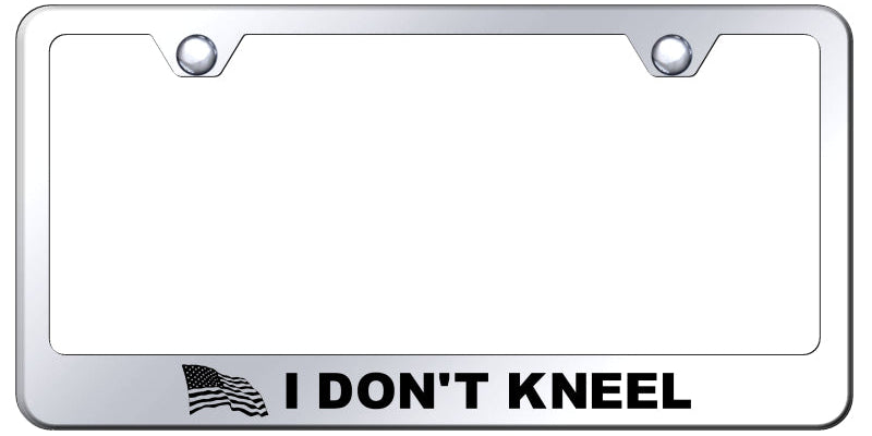 I Don't Kneel Standard License Plate Frame - Laser Etched - Official Licensed