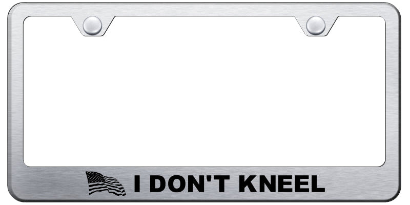I Don't Kneel Standard License Plate Frame - Laser Etched - Official Licensed
