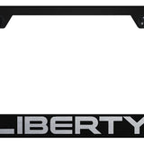Jeep Liberty Standard License Plate Frame - Laser Etched - Official Licensed