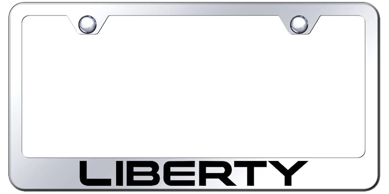Jeep Liberty Standard License Plate Frame - Laser Etched - Official Licensed