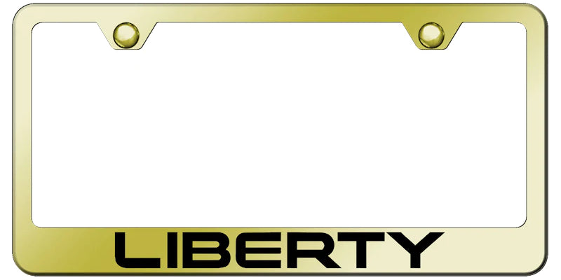 Jeep Liberty Standard License Plate Frame - Laser Etched - Official Licensed
