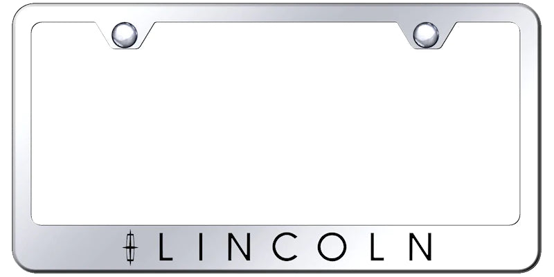 Lincoln Standard License Plate Frame - Laser Etched - Official Licensed