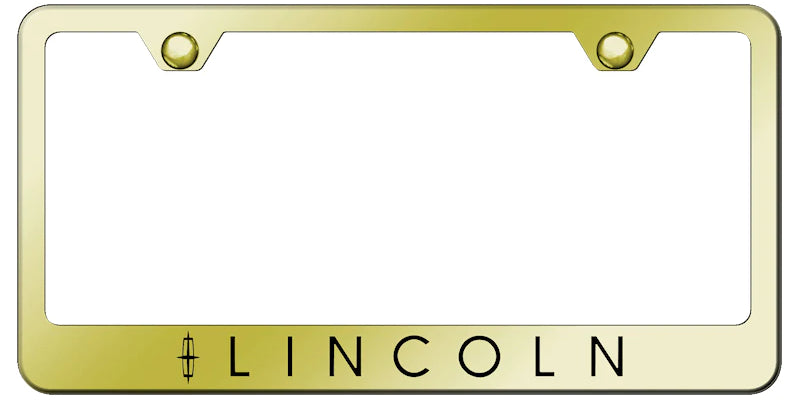 Lincoln Standard License Plate Frame - Laser Etched - Official Licensed