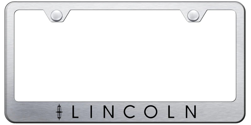 Lincoln Standard License Plate Frame - Laser Etched - Official Licensed