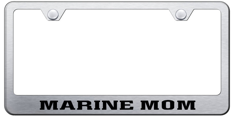 Marine Mom Standard License Plate Frame - Laser Etched - Official Licensed