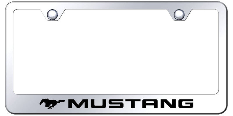 Ford Mustang Standard License Plate Frame - Laser Etched - Official Licensed